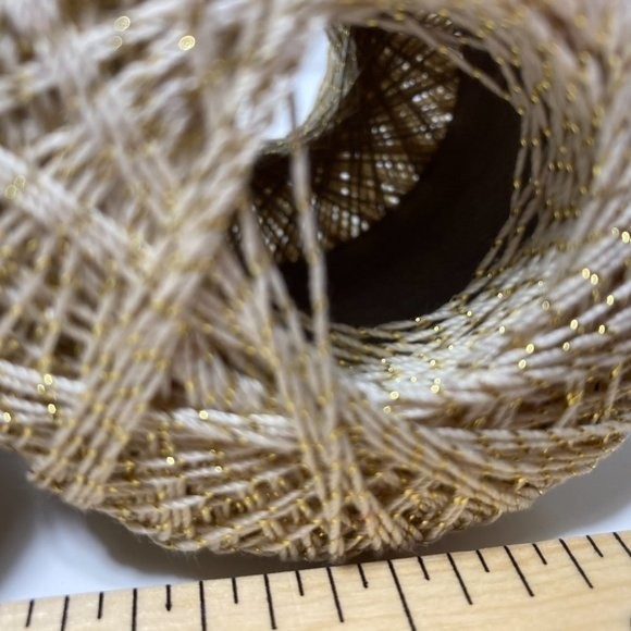 Aunt Lydia's Metallic Crochet Thread Natural/Gold - Picture 10 of 13